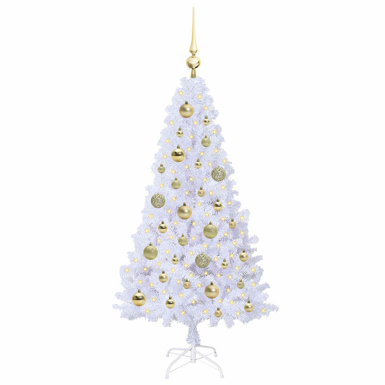 Künstlicher Weihnachtsbaum von Vidaxx mit 150 LEDs, weiß, 120 cm, PVC und Stahl