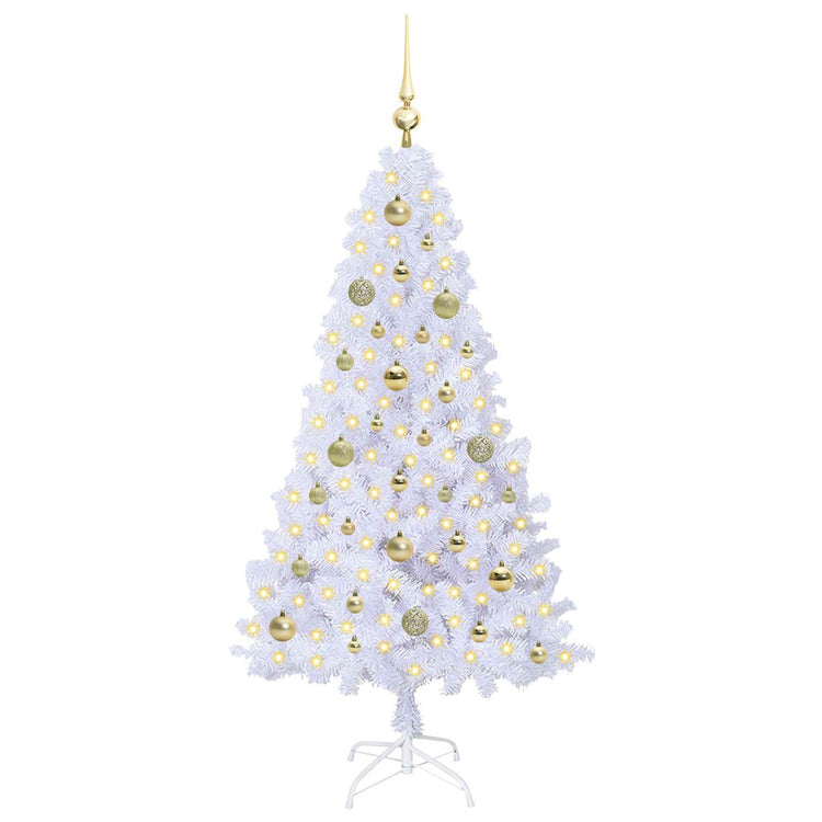 Künstlicher Weihnachtsbaum von Vidaxx mit 150 LEDs, weiß, 150 cm, PVC und Stahl