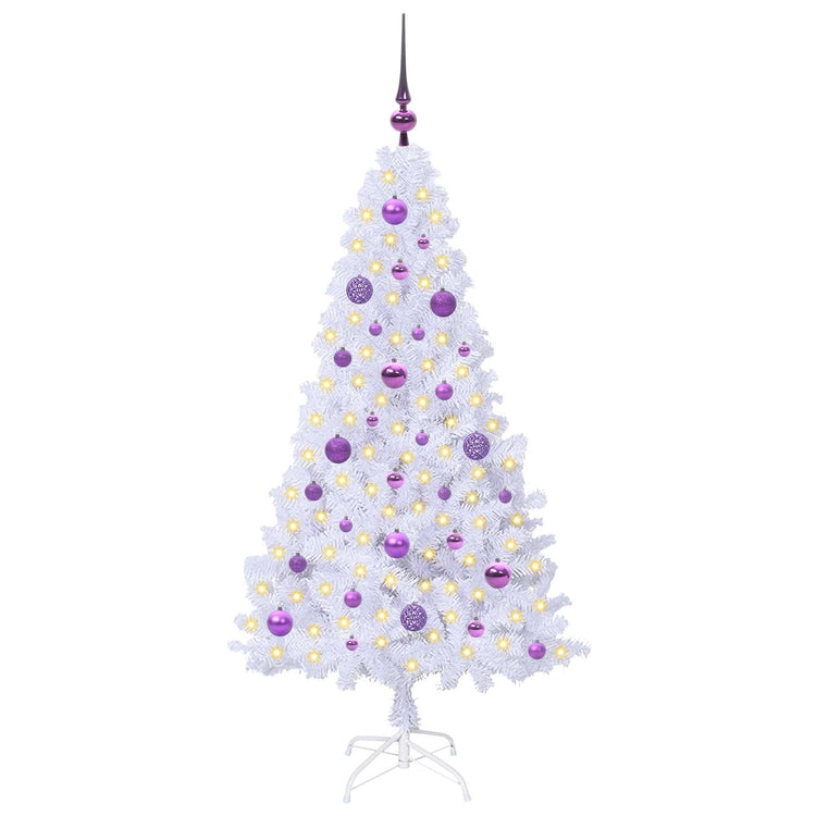 Künstlicher Weihnachtsbaum von Vidaxx mit 150 LEDs, weiß, 150 cm, PVC und Stahl