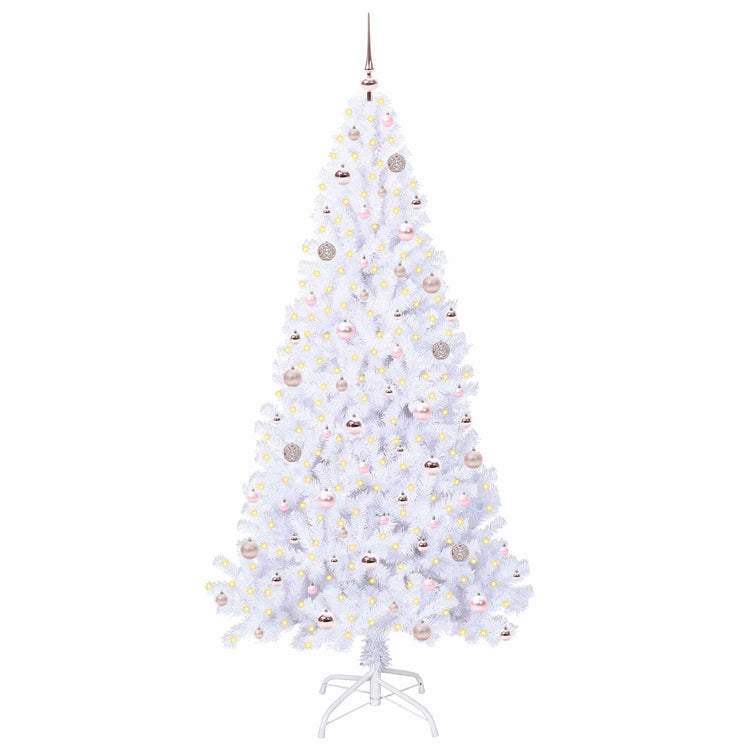 Künstlicher Weihnachtsbaum von Vidaxx mit 300 LEDs, weiß, 210 cm, PVC und Stahl