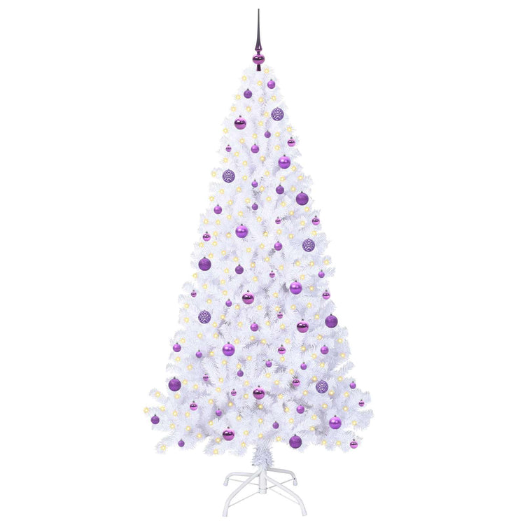 Künstlicher Weihnachtsbaum von Vidaxx mit 300 LEDs, weiß, 210 cm, PVC und Stahl