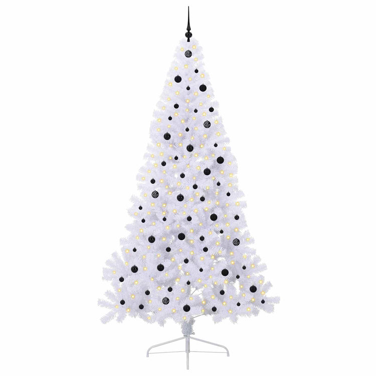 Künstlicher Weihnachtsbaum von Vidaxx mit 300 LEDs, weiß, 240 cm, PVC und Stahl