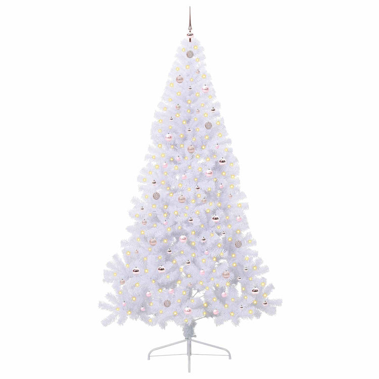 Künstlicher Weihnachtsbaum von Vidaxx mit 300 LEDs, weiß, 240 cm, PVC und Stahl