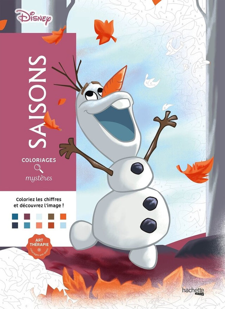 Hachette Helden Disney Coloriages Mystères Disney Saisons – Malen nach Zahlen – Malbuch für Erwachsene