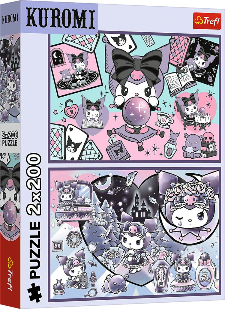 Trefl Puzzle Kuromi Hello Kitty – 2x200 Teile – buntes Kinderspielzeug.