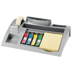 Schreibtisch-Organizer C50 Post-it 337 x 240 x 95 mm silbergrau + Notizen, Register, Klebeband