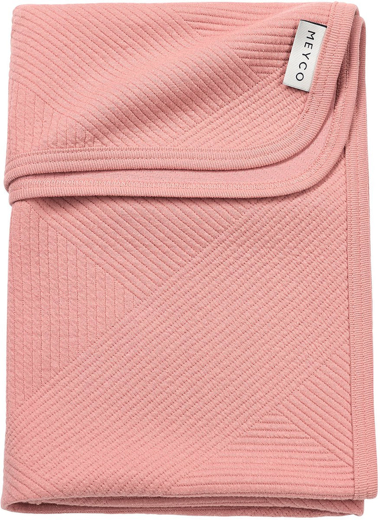Meyco Baby-Jacquard-Kinderbettdecke – rosa – 75 x 100 cm – 0,5 Tog