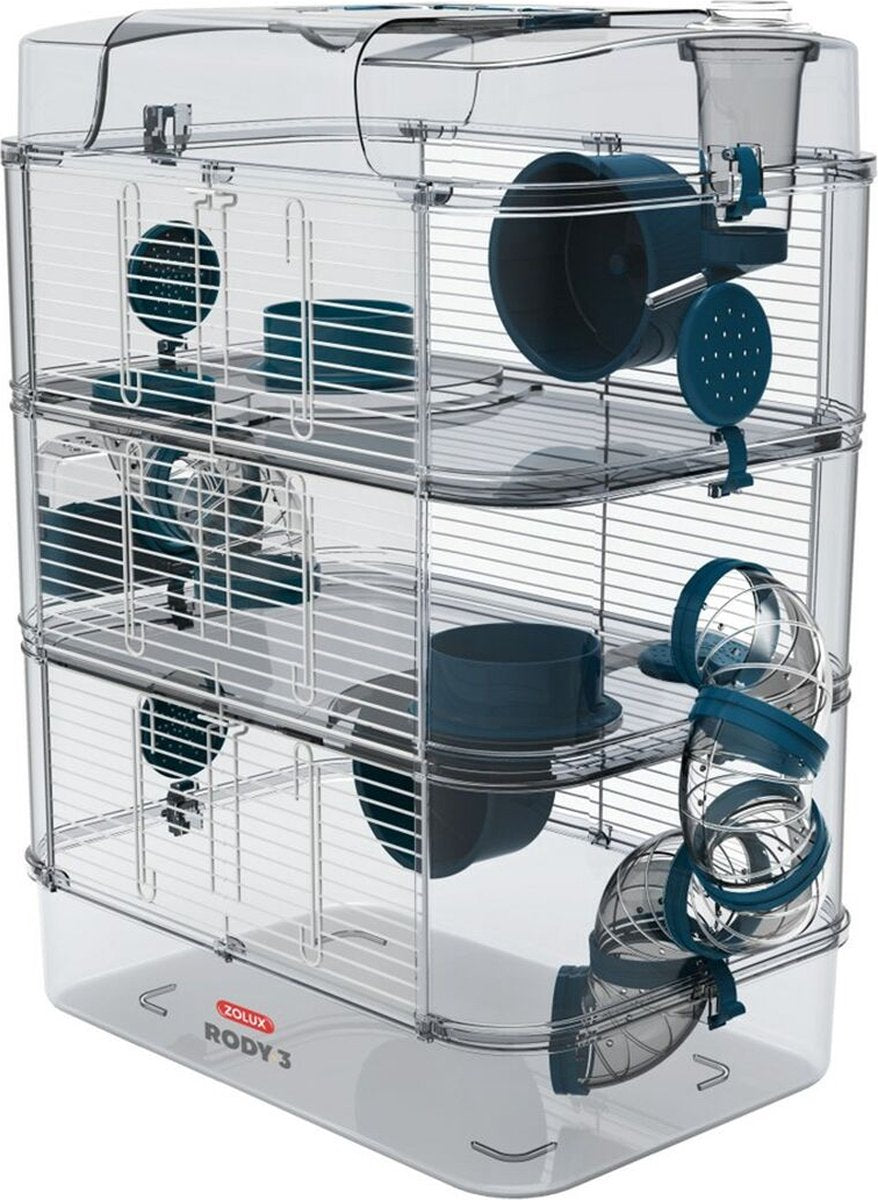 Zolux rody3 trio Käfig für Nagetiere blau
