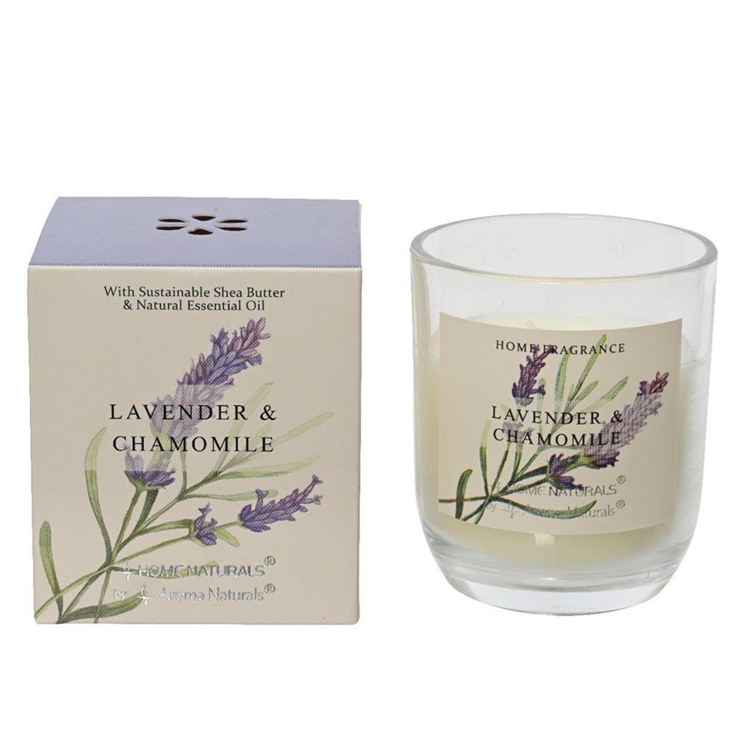Decoris Duftkerze im Glas Lavendel H9cm