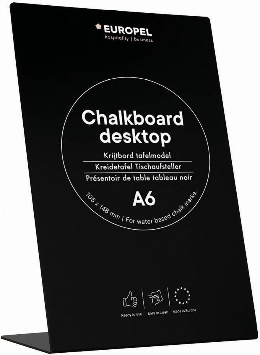 Europäische Kreidetafel – L-Form – Tischmodell – A6 – Schwarz – Holz