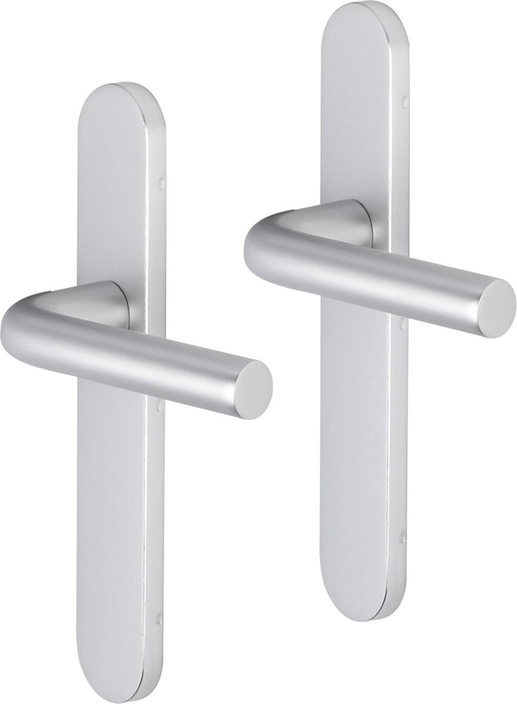 Impresso Türgriff – Bolton – für den Innenbereich – ovales Türschild – Aluminium – 2 Stück