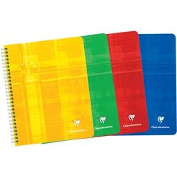 Spiralschrift Clairefontaine 884, Karton 90 g m2, 16,5 x 21 cm, kariert, 5 x 5 mm, 180 Seiten
