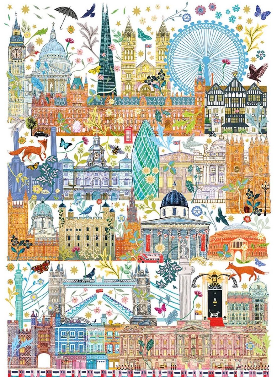 Gibsons – Skyline von London (von Josie Shenoy) – 1000 Teile 49 x 68 cm (B x H) – Puzzle für Erwachsene