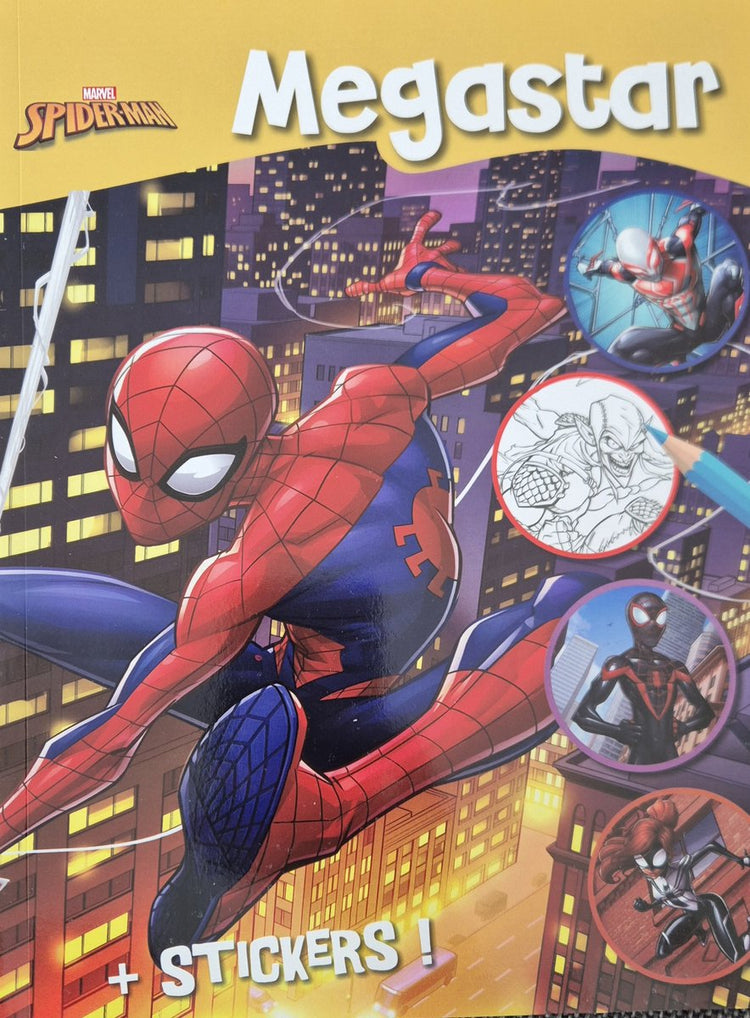 Megastar Spiderman-Malbuch ohne Markenzeichen mit Aufklebern