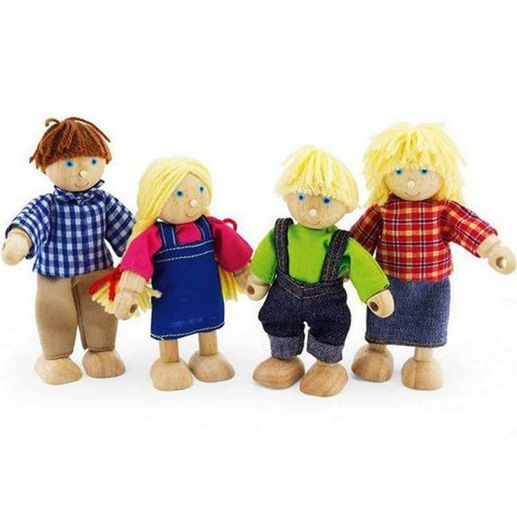 Pintoy Pintoy Holzbauern Familienfiguren 4 Stücke