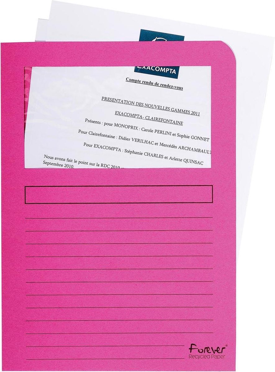 Exacompta Fensterordner Forever L-Modell 120gr rosa 100 Stück