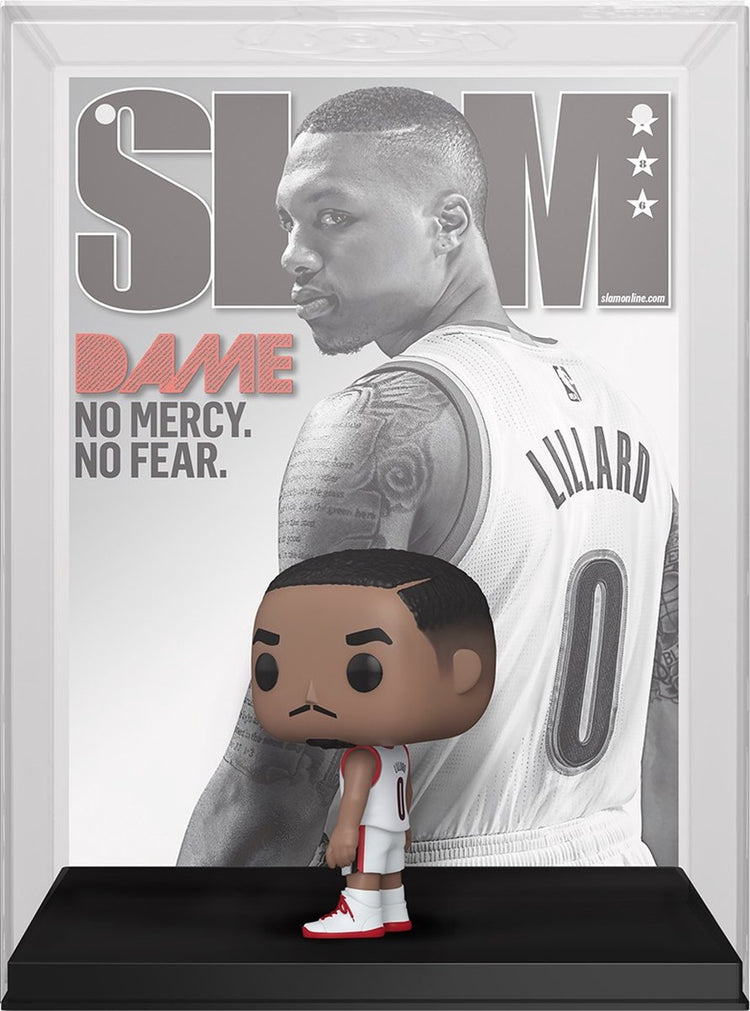 Funko NBA – Cover Pop! Basketball Damian Lillard (Slam Magazin), 9 cm große Sammelfigur – mehrfarbig