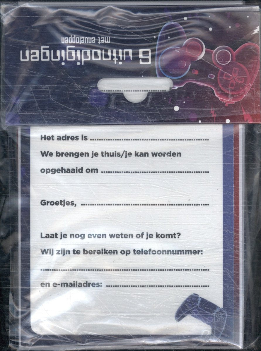 Interstat Einladungskarten - Game On - 6 Stk.