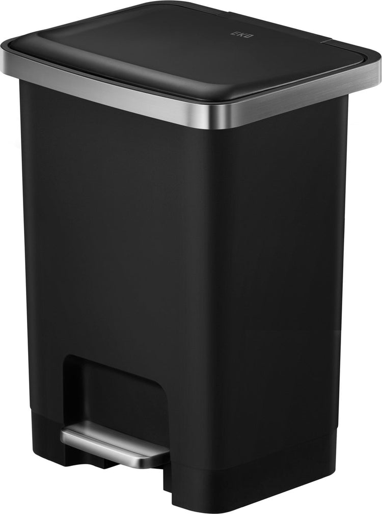 Eko - Hana 2 Treteimer 25 Liter - Kunststoff - Schwarz - Abfalleimer