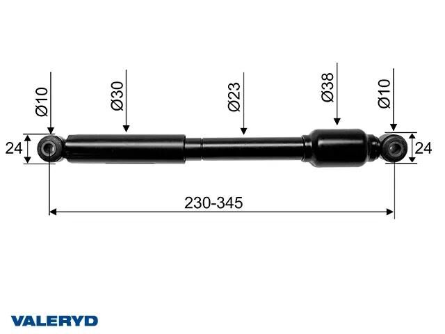 Valeryd Stoßdämpfer Überlaufdämpfer Alco 120SR SR1 B