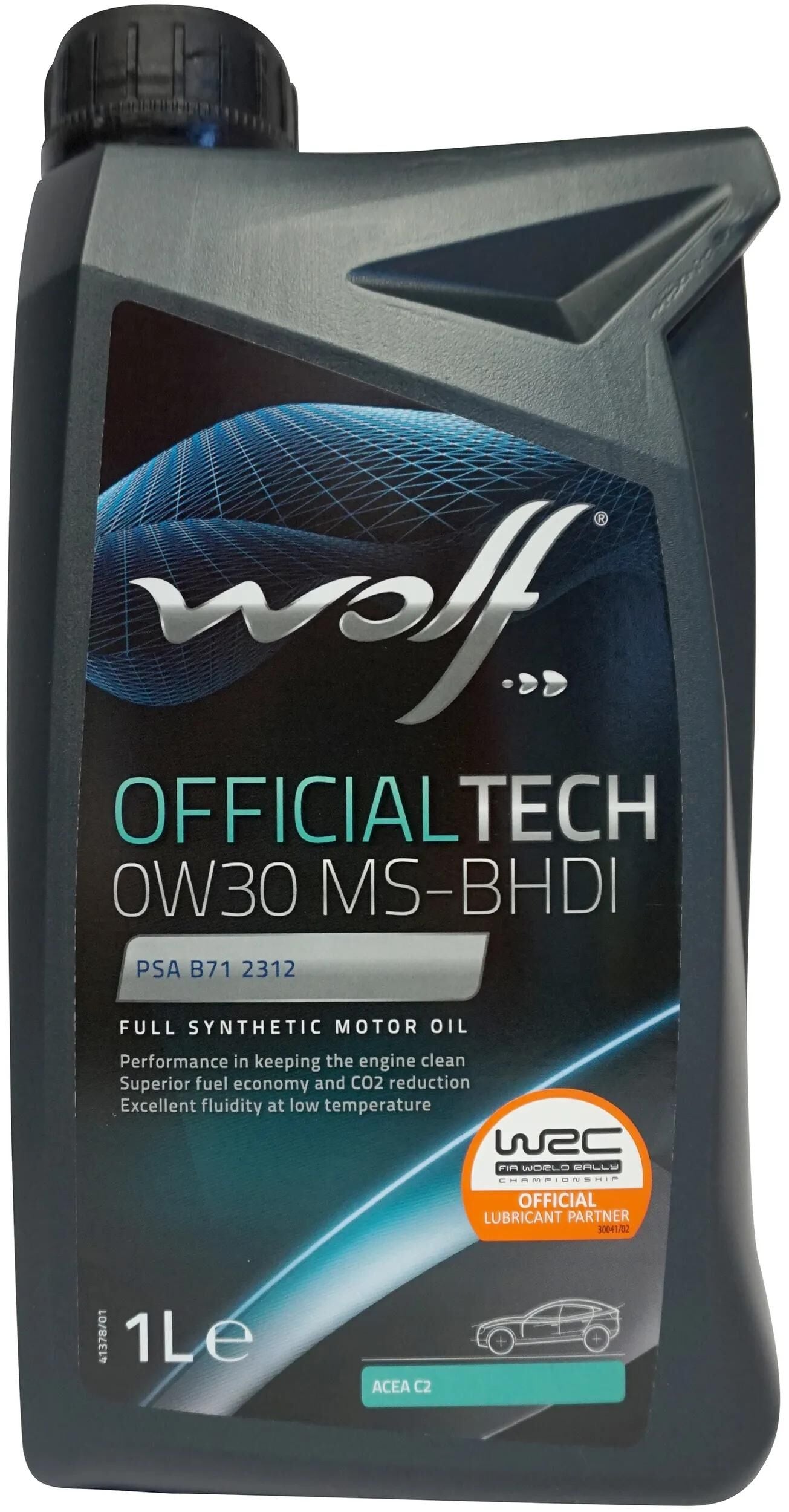 Wolf Motoröl offiziell MS-BHDI. Motoroil 0W30 1L OFF.Tech MS-BHDI