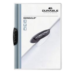 Klemmmappen, Schwenkclip, langlebig, PP, A4, 22,5 x 31 cm, schwarz, Klemmkapazität 3 mm