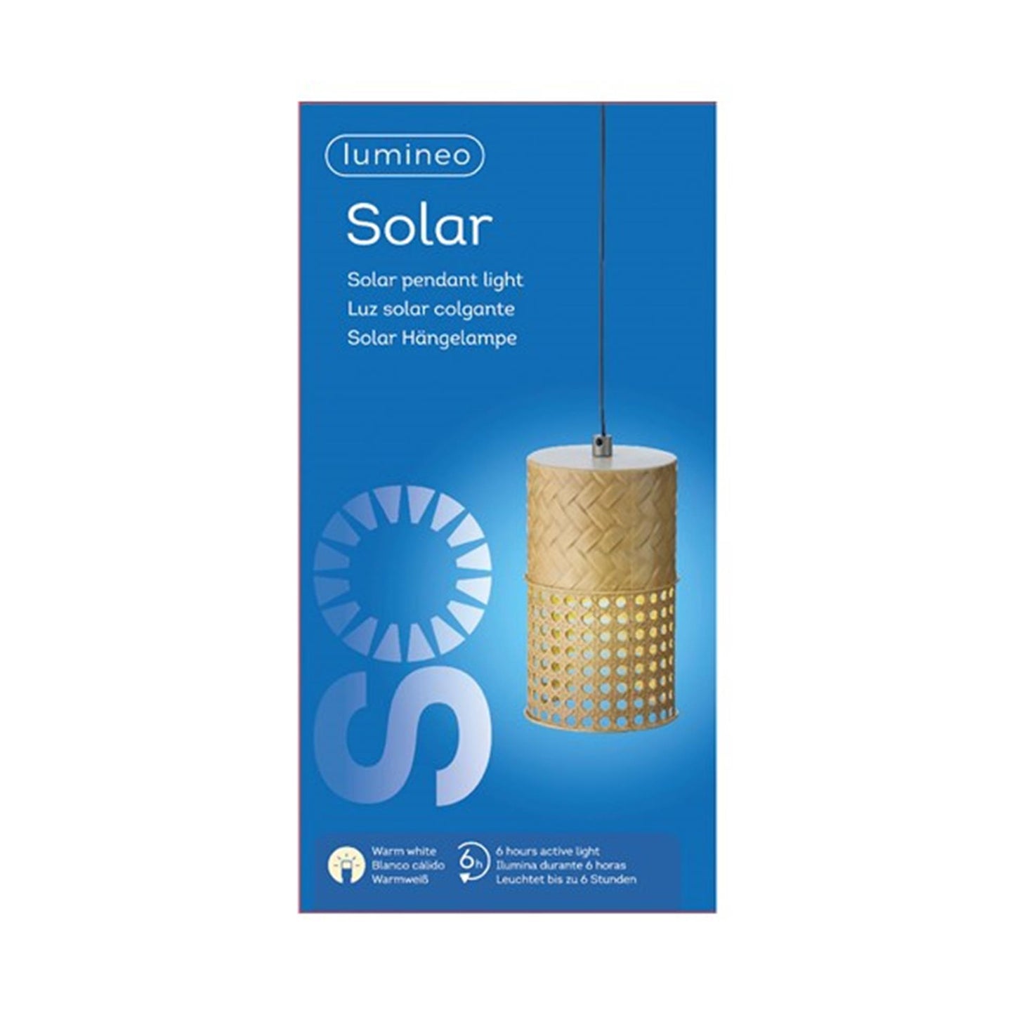 Lumineo LED-Solar-Hängelampe ø11-h18cm