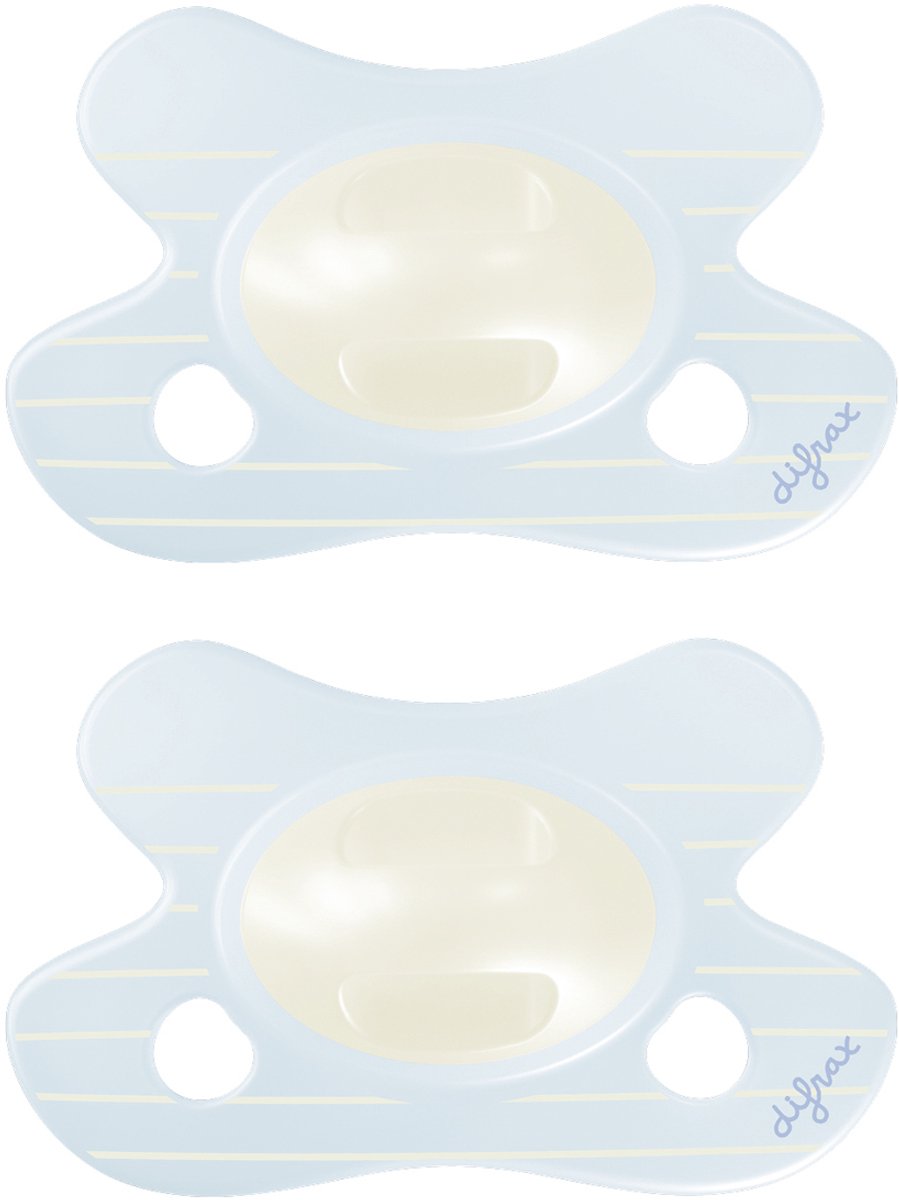 Difrax Naturschnuller - Neugeborene - Blau - 2 Stück