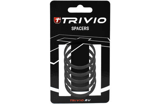 Trivio - Distanzstück 5mm 1-1 8 Carbon ud matt - 5 Stück