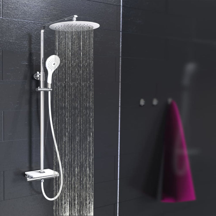 EiSl EiSl -Kopf -Dusche Set mit Thermostat Tap Grande Vita Chrom White