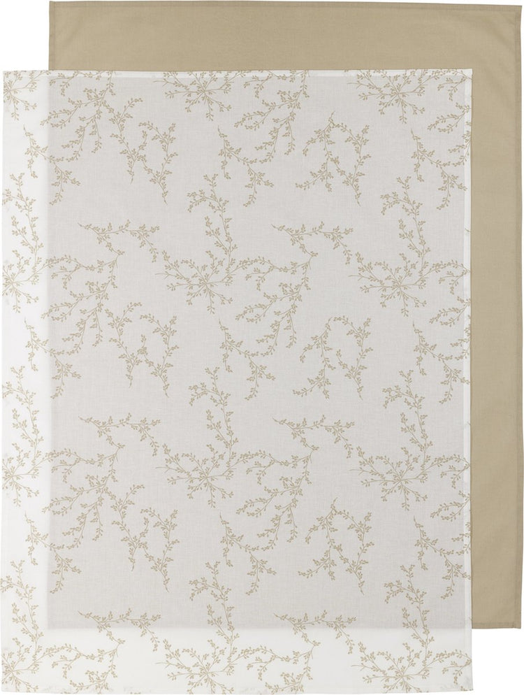 Meyco Baby-Zweige-Bettlaken – 2er-Pack – Sand – 75 x 100 cm – 0,3 Tog