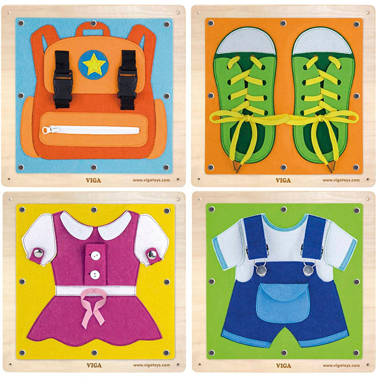 Viga-Spiel zum Anziehen, Größe 44x44 cm, 4 Teile 1 Set