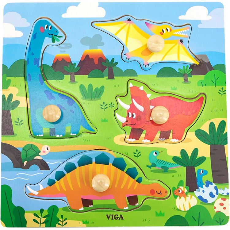 Viga-Puzzle mit Knöpfen, H: 26 mm, L: 22 cm, B: 22 cm, 1 Stück