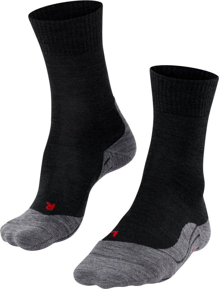Falke TK5 Anti-Blister Wandersocken aus dünnem Woll-Funktionsmaterial Damen Schwarz - Größe 37-38