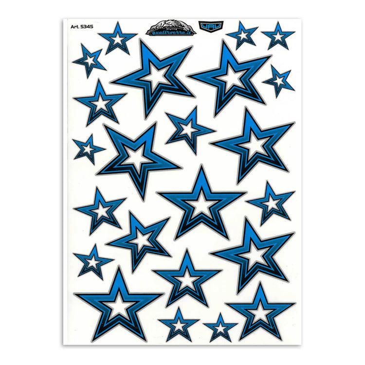 Aufkleberset blaue Sterne