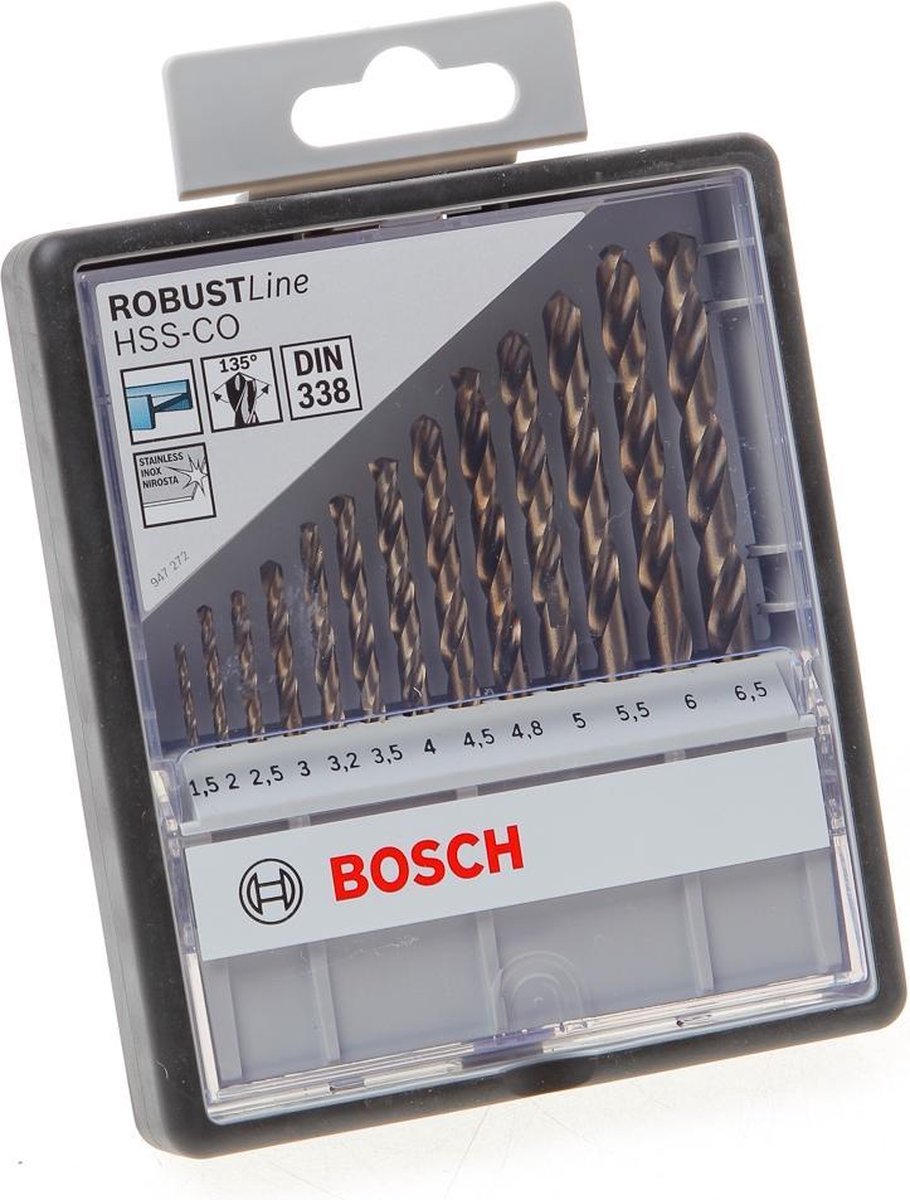 Bosch Robustline HSS-CO-Set 1,5–6,5 mm (13)