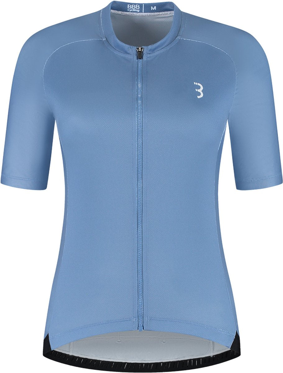 BBB Cycling Donnafit R – nachhaltiges Radsportshirt Damen Kurzarm – 15–25 °C – atmungsaktives MTB- und Radsportshirt – 3 Rückentaschen – Blau