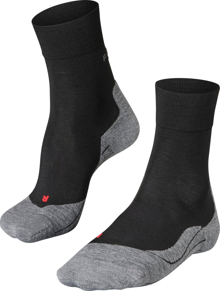 Falke ru4 Wool Anti-Blister Wool Funktionsmaterial Laufsocken Herren Schwarz – Größe 42-43