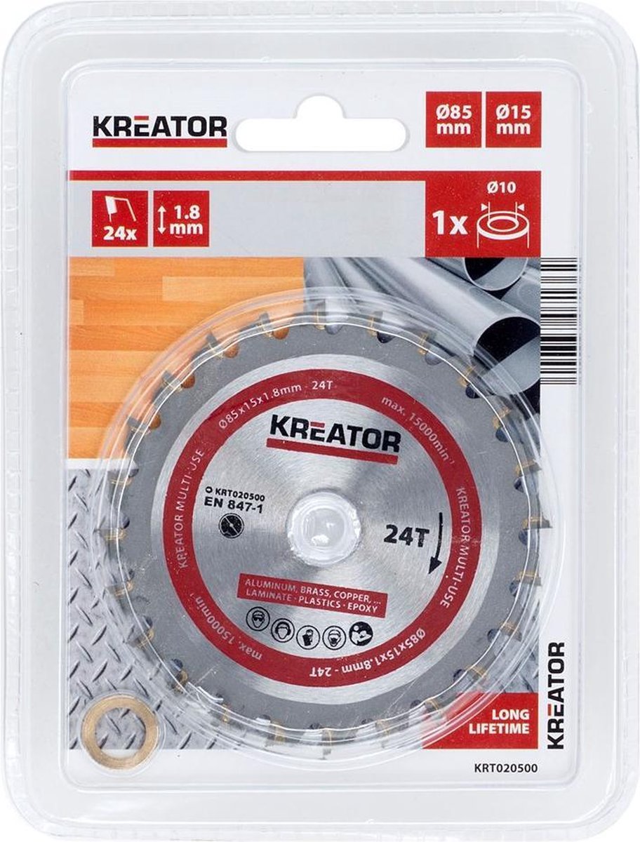 Kreator krt020500 Sägeblatt Holz – 85 mm24t