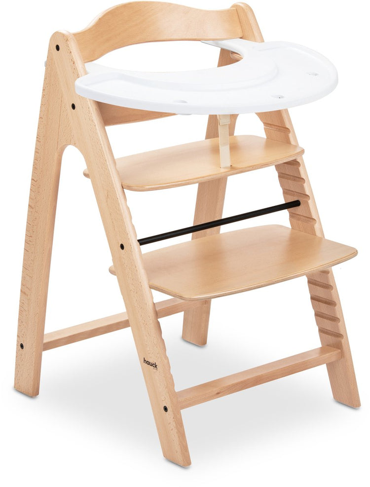 Hauck Hochstuhl-Set Arketa n Play – Holzhochstuhl mit Spielplatte – FSC®-zertifiziertes Buchenholz – Buche