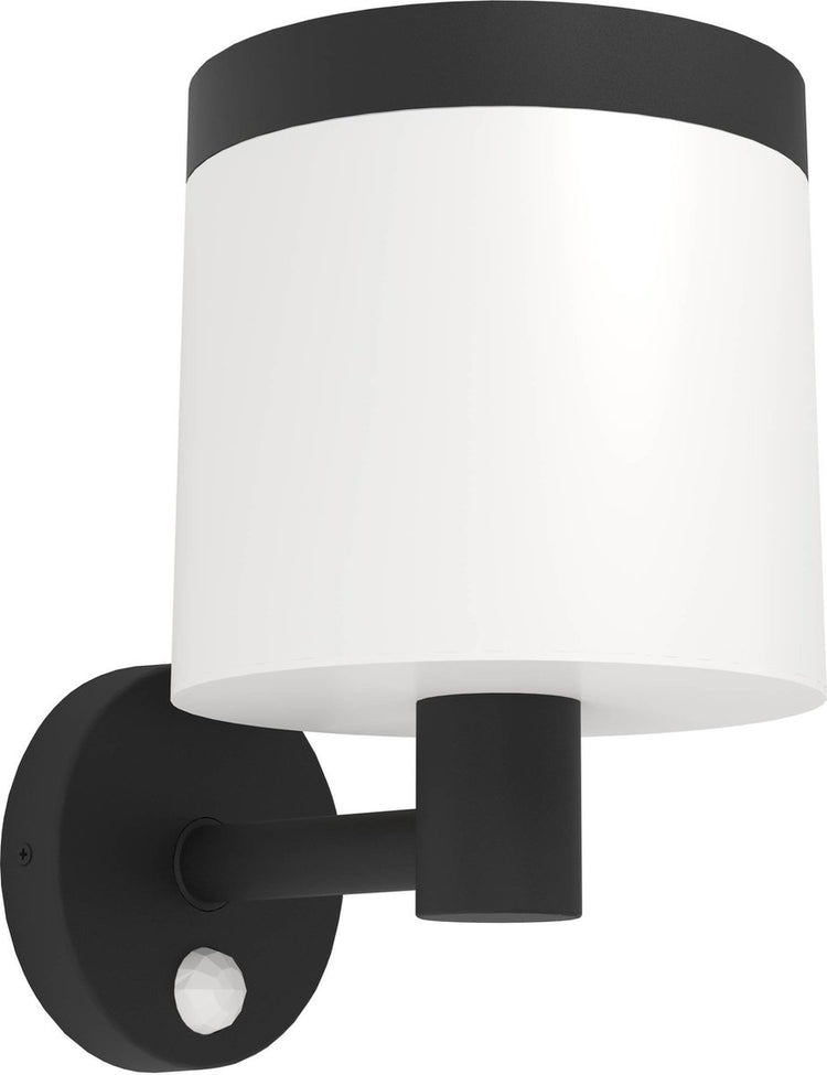 Eglo Pantete Solar-Außenwandleuchte – Solarenergie – LED – 21 cm – Schwarz und Weiß