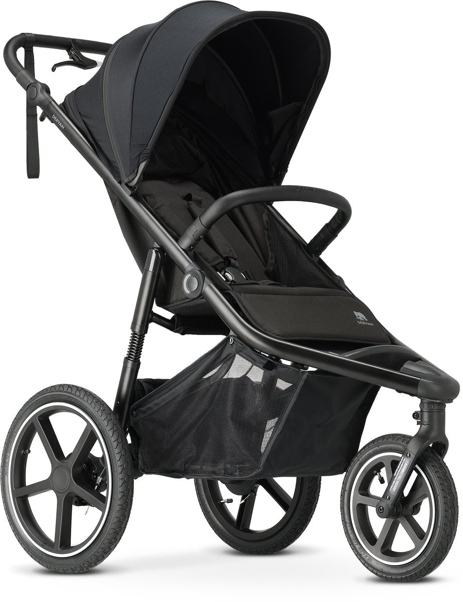 Deryan Bolt Laufkinderwagen – Jogging-Buggy – Moskitonetz – Schwarz