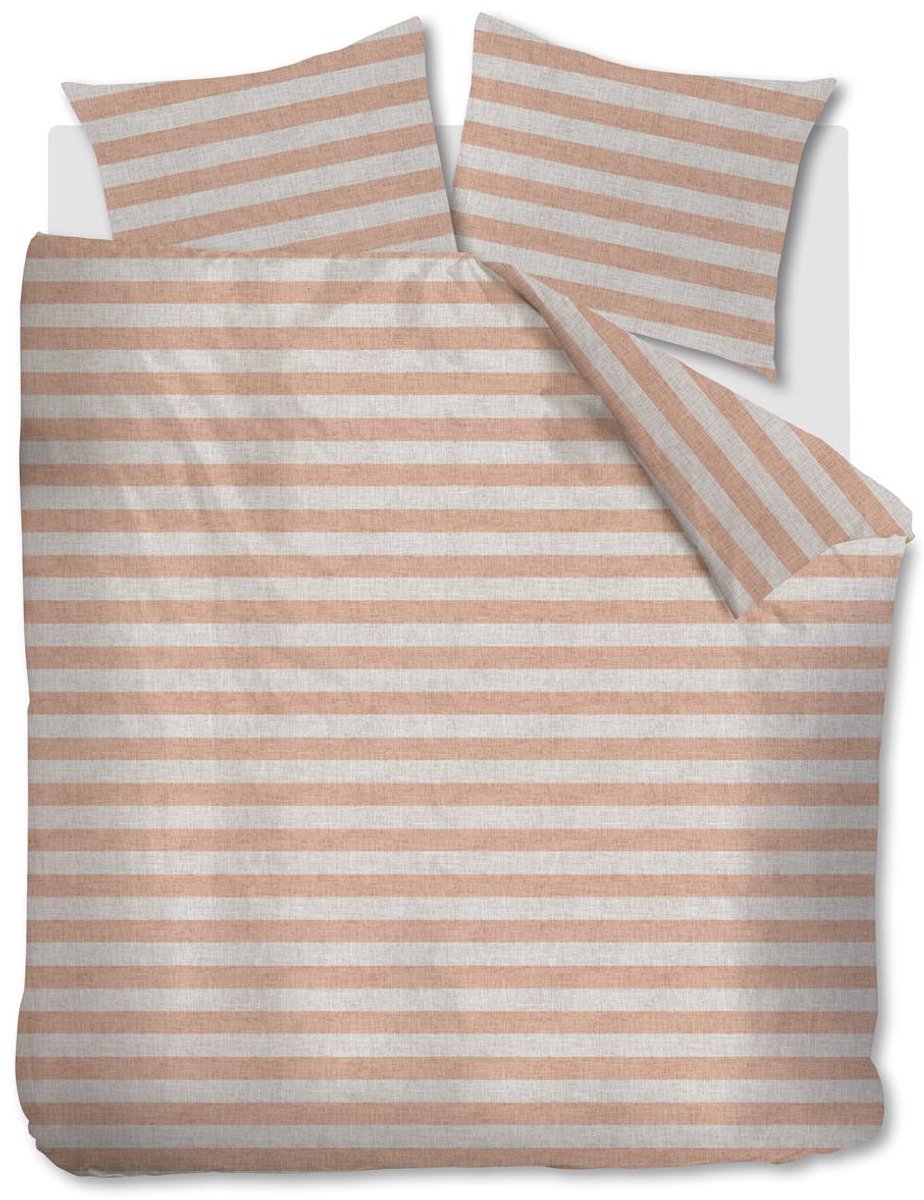 Vtwonen – Bettbezug mit kräftigen Streifen – Einzelbetten – 240 x 200 220 cm – Pastellrosa