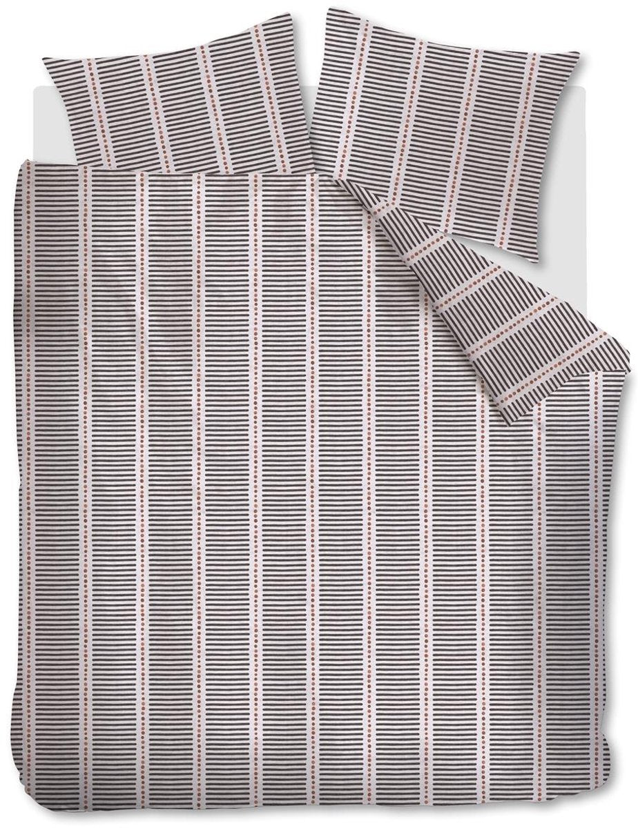 Vtwonen Bettbezug mit Punkten und Streifen – Einzelbetten – 240 x 200 220 cm – Rouge