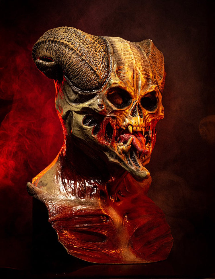 Ghoulish Productions Maske eines teuflischen Skeletts für Erwachsene Halloween – Kostümmaske – Einheitsgröße