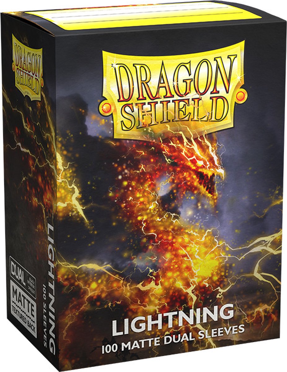 Dragonshield Drachenschild – matte Doppelärmel, Blitz 100x