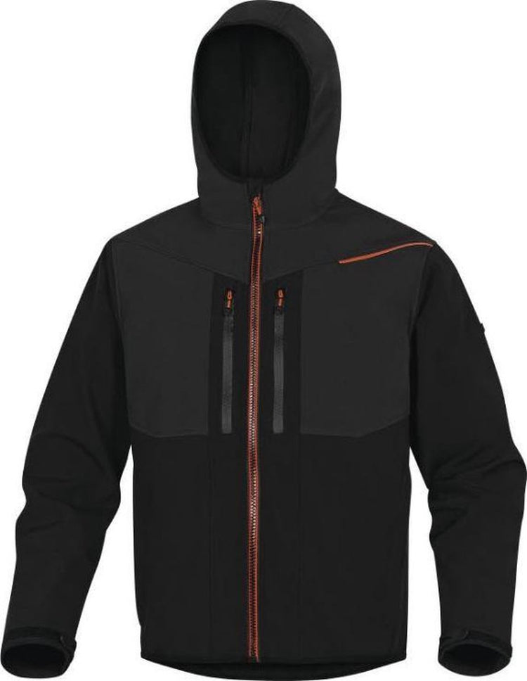 Delta Plus Horten Softshell 3-Lagen-Jacke – Schwarz | orange - l