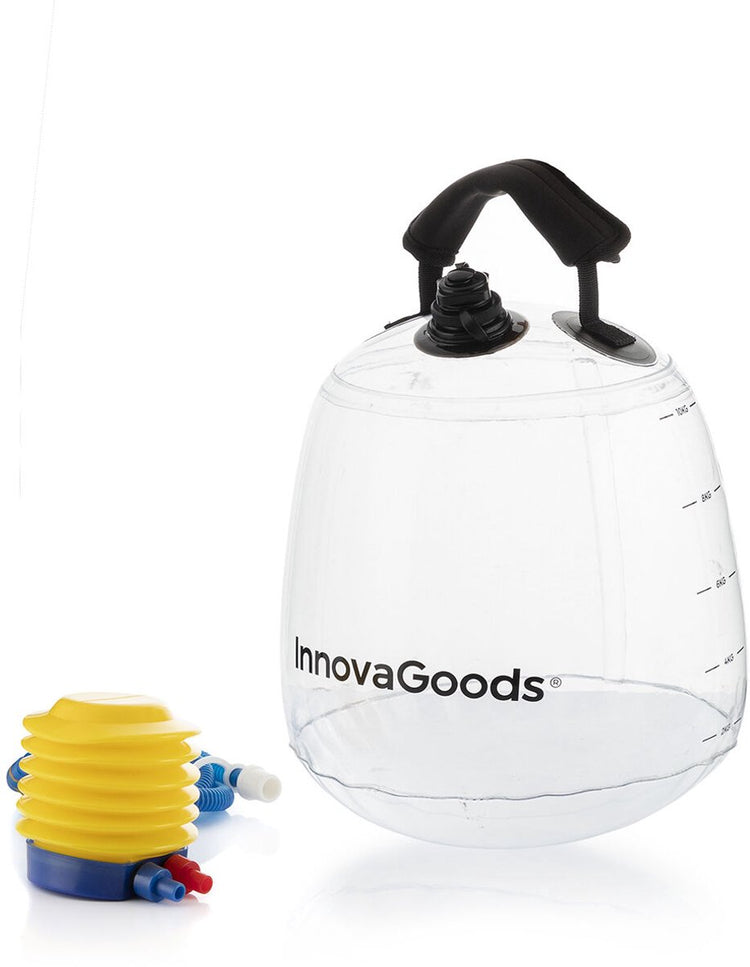 Innovagoods® aufblasbare Kettlebell, Wasser-Kettlebell für Fitnesstraining mit Fibell-Übungsanleitung, Unisex-Kettlebell für Erwachsene. inklusive Pumpe.