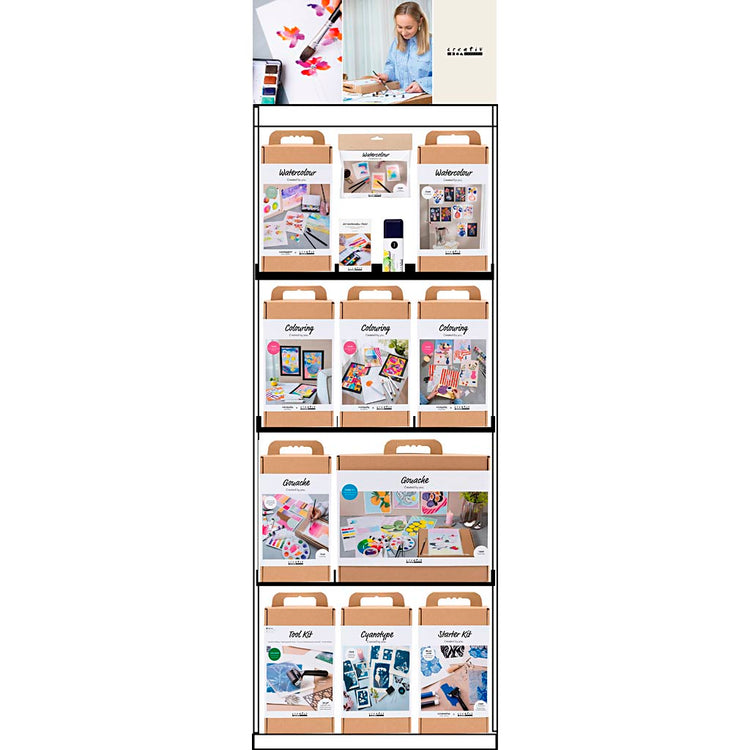Creativ Company Bodendisplay, zerlegt, Heldenkunstartikel, Erwachsene, H: 1580 mm, L: 600 mm, B: 400 mm, 84 Einheiten. 1 Stück