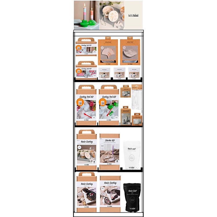 Creativ Company Bodendisplay, montiert, Kategorie, Kunstharzguss, Erwachsene, H: 1580 mm, L: 600 mm, B: 400 mm, 90 Stück. 1 Stück